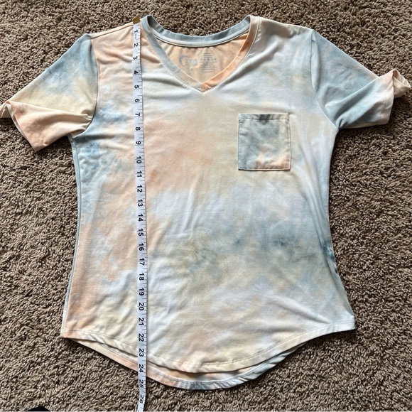 ZYIA Active Hendrix Dusk Go To Pocket Pastel Tie Died T-Shirt. Size small - Picture 5 of 7